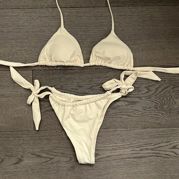 Cream String Bikini Set - Picture 3 of 5